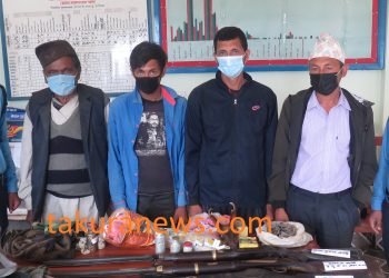 भरुवा बन्दुकसहित चारजना पक्राउ