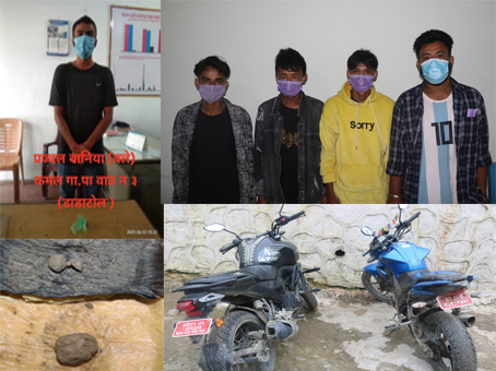 छुट्टा छुट्टै दुई स्थानबाट ब्राउन सुगर सहित ५ जना पक्राउ