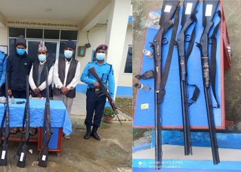 भरुवा बन्दुक सहित वडा सदस्य र अन्य  २ जना प्रकाउ