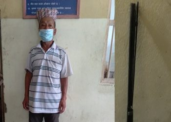 सुनसरीमा बाँदरलाई हानेको बन्दुकको छर्राले आफ्नै नातिलाई लाग्यो, एक वृद्व पक्राउ