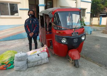 मोरङको रङ्गेलीमा १६ केजी गाँजा सहित टेम्पु र चालक पक्राउ