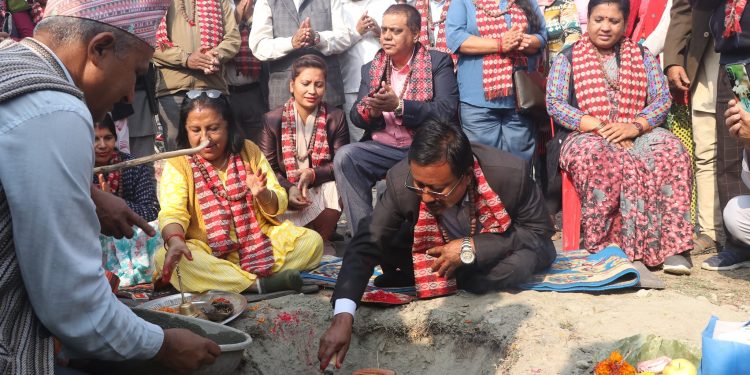इटहरीमा कोल्डस्टोर सहितको आधुनिककृषि बजार शिलान्यास
