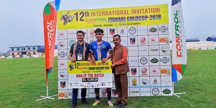 इटहरी गोल्डकप : सगरमाथा युथ क्लब मोरङ सेमिफाइनलमा प्रवेश