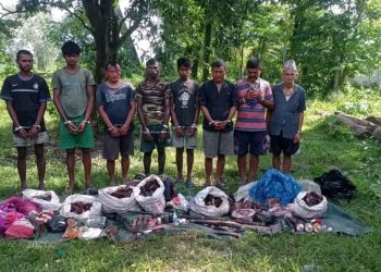 सुनसरीमा चित्तलको मासुसहित आठजना पक्राउ