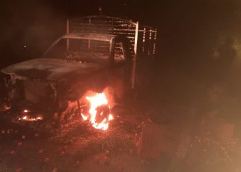 भेडेटार नजिकै गुडिरहेको भ्यानमा आगलागी