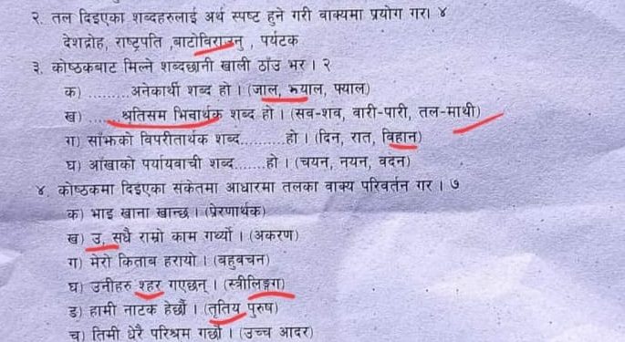 सुनसरीको बराहक्षेत्रमा प्रश्नपत्र त्रुटि भएपछि परीक्षा रद्द