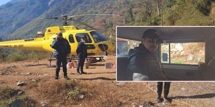 संखुवासभामा हेलिकोप्टर र चालक प्रहरीको नियन्त्रणमा