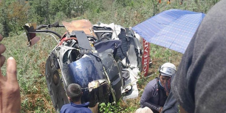 संखुवासभा हेलिकोप्टर दुर्घटना अपडेट : घाइते एकको मृत्यु