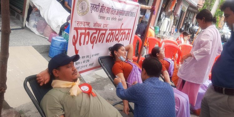 उवासंघको आयोजनामा २१८ पिन्ट रगत संकलन