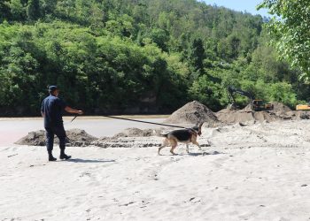बाढीपहिरोमा परी बेपत्ता भएकाको खोजी गर्न तालिम प्राप्त कुकुरसहितको प्रहरी टोली परिचालन