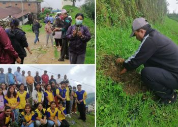 धनकुटामा खानेपानीको मुहान संरक्षणका लागि वृक्षारोपण अभियान