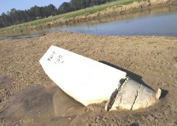 झापामा बाढीले बगायो सीमा स्तम्भ