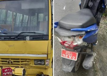 वीपी प्रतिष्ठानको बसले ठक्कर दिँदा कर्मचारीको मृत्यु