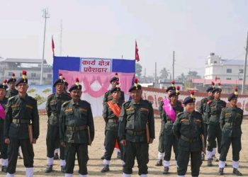 इटहरीमा ३६ जना नगर प्रहरी दीक्षित, मेयर पौडेलद्वारा दर्ज्यानी चिह्न प्रदान
