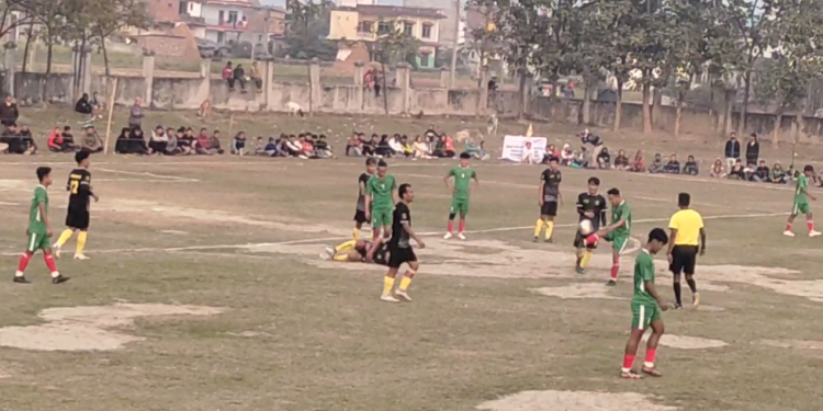 स्व. कृष्णप्रसाद भट्टराई स्मृति कोसी प्रदेशस्तरीय फुटबल : ट्राइबेकरमार्फत दमक सेमिफाइनलमा