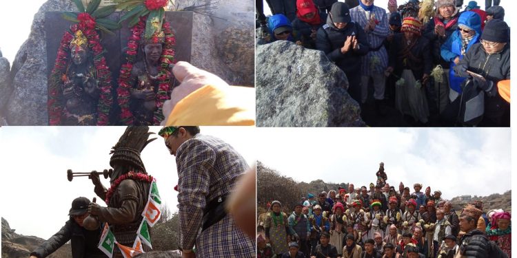 सिलिचुङ चुचुरोमा सुम्निमा–पारुहाङ र साल्पा पोखरीमा नछुङको प्रतिमा स्थापना
