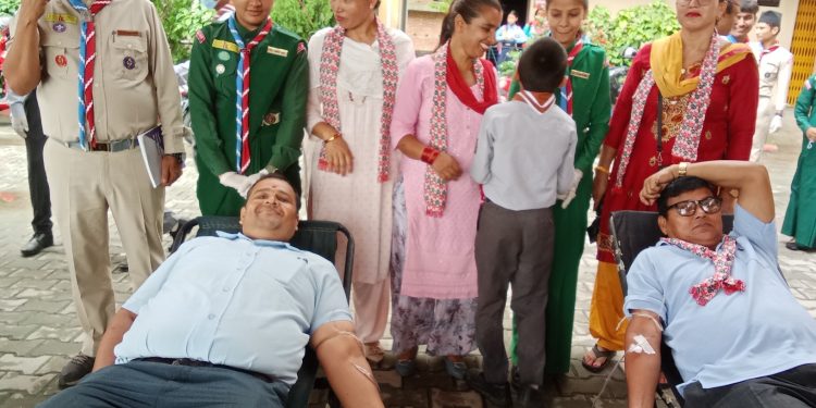‘धर्म र सेवा प्रदान गर्नुपर्छ भन्ने ज्ञान दिन’ राष्ट्रिय माविमा रक्तदान