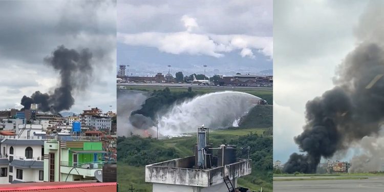 त्रिभुवन अन्तर्राष्ट्रिय विमानस्थलमा सौर्य एयरलाइन्सको विमान दुर्घटना