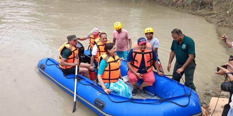 डुबानमा फसेका नागरिकलाई उद्दार गर्न विराटनगरमा मोटरबोट, नदीमा सफल परीक्षण