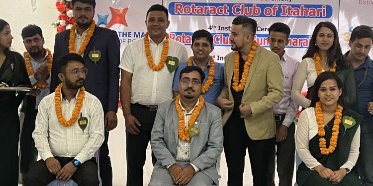 रोट्रयाक्ट क्लब इटहरी, सुनसरी र सुन्दरहरैँचाको संयुक्त पदस्थापन