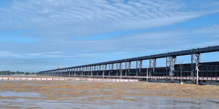 सप्तकोसीमा पानीको बहाव घट्दै