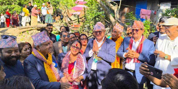 शताक्षी धाममा नवनिर्मित ८७ धाराको मुख्यमन्त्री कार्कीद्धारा उद्घाटन