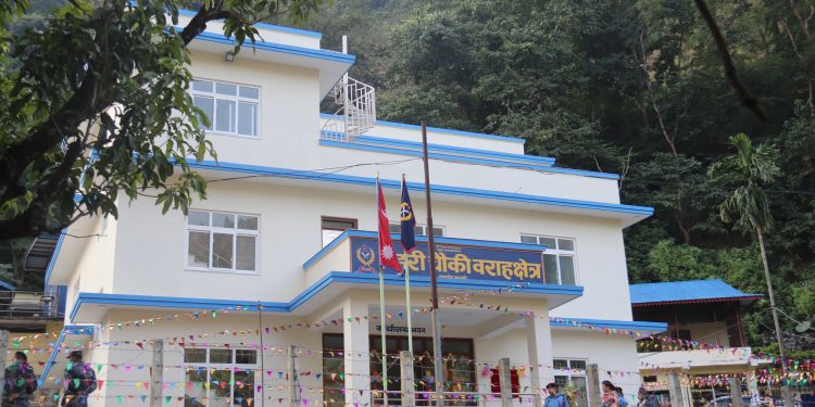 प्रहरी चौकी बराहक्षेत्रको नवनिर्मित भवन उद्‍घाटन