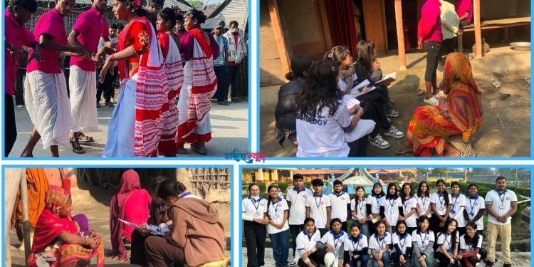 झागड समुदायको सर्वेक्षण गर्दै इटहरीको जनता बहुमुखी क्याम्पसका विद्यार्थी