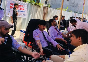 इटहरी नमुना कलेजको आयोजनामा ७७ पिन्ट रगत संकलन