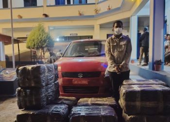 धनकुटामा तीन सय केजी गाँजा बोकेको कारसहित चालक पक्राउ