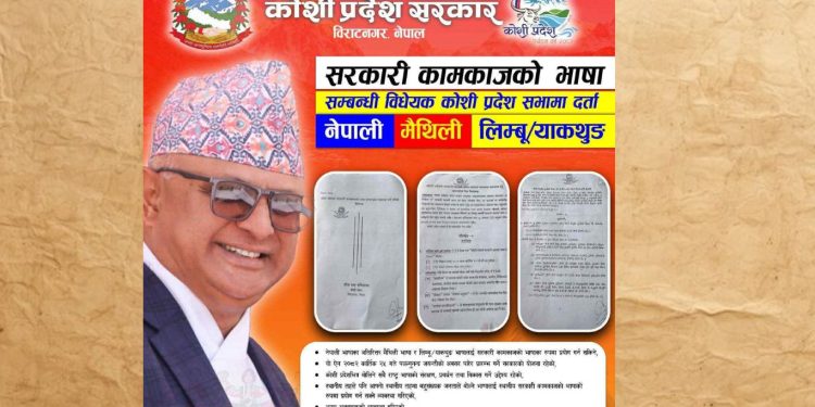 कोशी प्रदेश सरकारद्वारा लिम्बू र मैथिली भाषालाई आधिकारिक मान्यता दिने तयारी