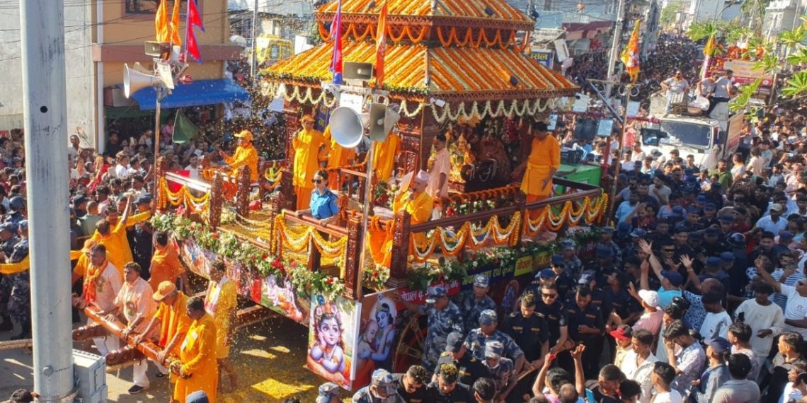 धार्मिक–सांस्कृतिक पहिचान झल्काउने विराटनगरको राधाकृष्ण रथयात्रा (फोटो फिचर)