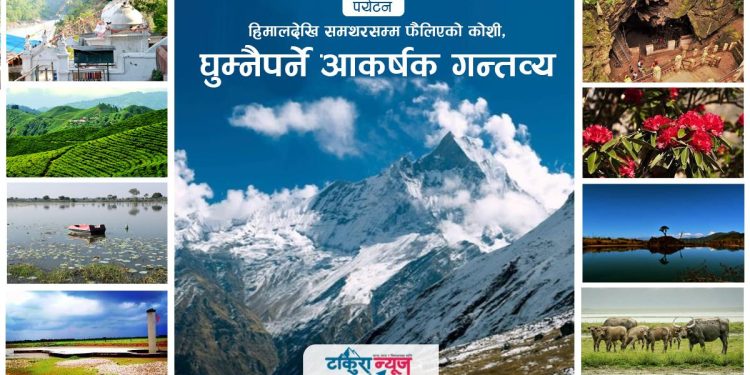 हिमालदेखि समथरसम्म फैलिएको कोशी, यी हुन् घुम्नैपर्ने आकर्षक गन्तव्य