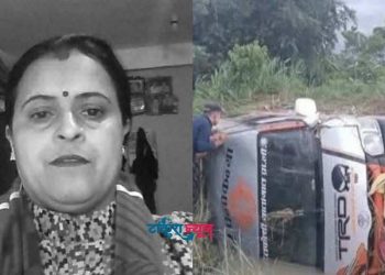 उदयपुरमा हायस गाडी बगाउँदा मोरङकी अधिकारीको मृत्यु
