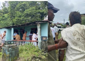 इटहरीमा बाढीले घर भत्किएपछि घाइते भएका व्यक्तिलाई स्थानीयले गरे उद्धार