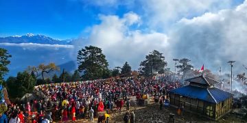 एकैदिन ६ हजार ३९३ जना भक्तजनले गरे पाथीभरा दर्शन