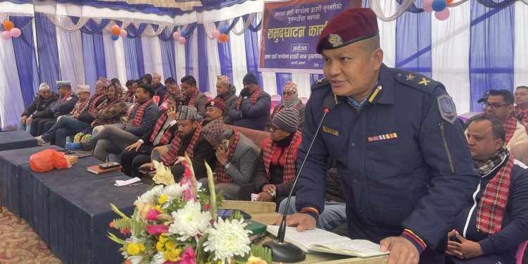 इटहरीमा इलाका प्रहरी कार्यालयको पुनर्स्थापित भवन उद्घाटन