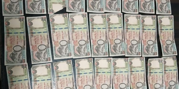 सुनसरीमा नक्कली नोटसहित एक युवक पक्राउ