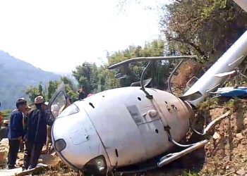 खोटाङमा हेलिकोप्टर दुर्घटना, मानवीय क्षति भएन