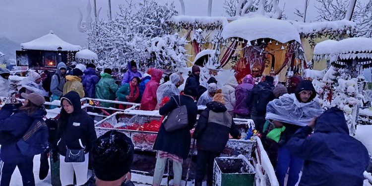 पाथीभरा क्षेत्रमा यस वर्ष पाँचौँ पटक हिमपात