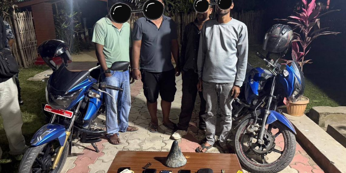 सुनसरीमा गैँडाको खागसहित चार जना पक्राउ