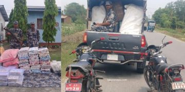 सुनसरीमा भन्सार छलीको सामानसहित मोटरसाइकल बरामद, तस्कर फरार