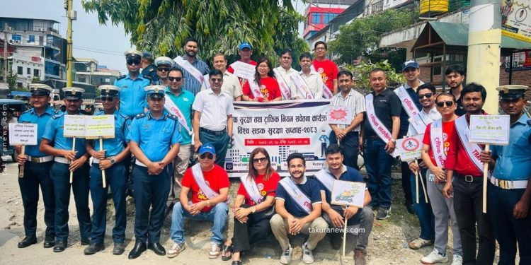 इटहरीमा सडक सुरक्षा तथा ट्राफिक नियमसम्बन्धी सचेतना