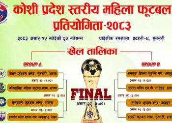 महिला फुटबललाई गति दिन इटहरीमा प्रदेशस्तरीय गोल्डकप